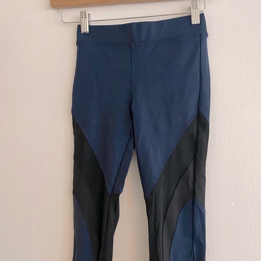 Koral Blue & Black Mesh Workout Active Leggings Size XS - buttery soft!
